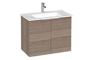 VitrA S20 Square 80cm 2 Door Wall Hung Basin Unit - Cordoba