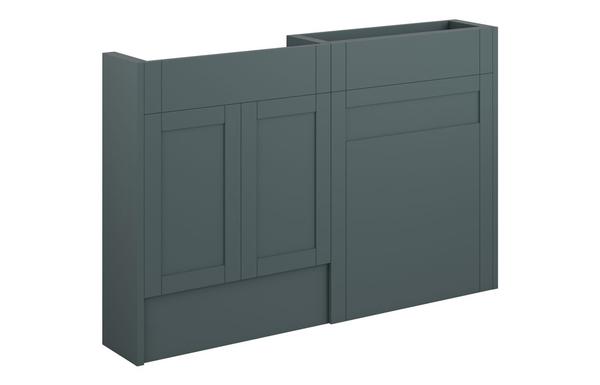 Abbi 1236mm Slim Basin & WC Unit Pack - Matt Green Camo (Grey Cab)