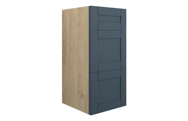 Abbi 300mm Standard 3 Drawer Unit - Matt Arley Blue (Oak Cab)