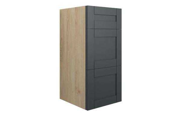 Abbi 300mm Standard 3 Drawer Unit - Matt Graphite Grey (Oak Cab)