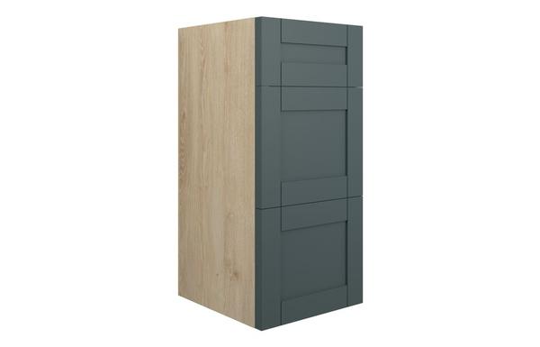 Abbi 300mm Standard 3 Drawer Unit - Matt Green Camo (Oak Cab)
