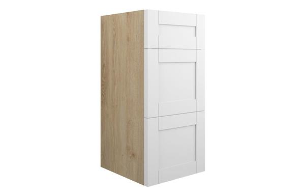Abbi 300mm Standard 3 Drawer Unit - Matt White (Oak Cab)