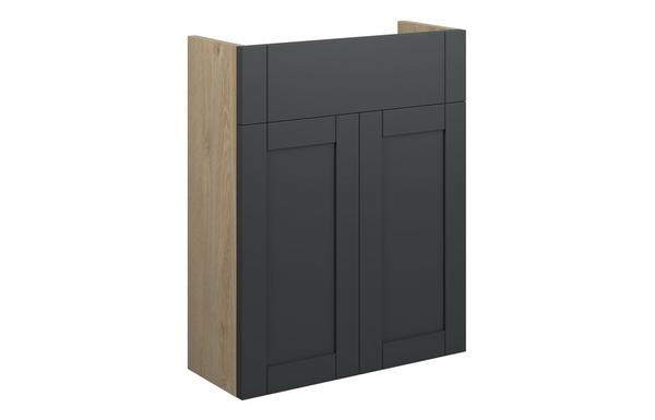 Abbi 500mm Slim Basin Unit - Matt Graphite Grey (Oak Cab)