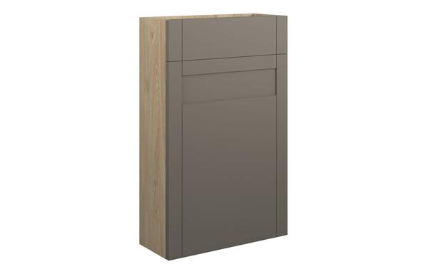 Abbi 500mm Slim WC Unit - Matt Stone (Oak Cab)