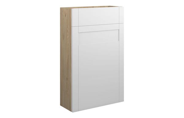 Abbi 500mm Slim WC Unit - Matt White (Oak Cab)