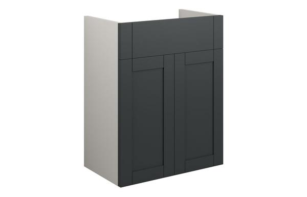 Abbi 500mm Standard Basin Unit - Matt Graphite Grey (Grey Cab)