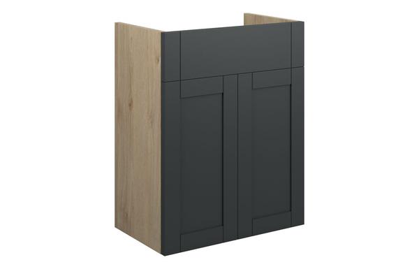 Abbi 500mm Standard Basin Unit - Matt Graphite Grey (Oak Cab)