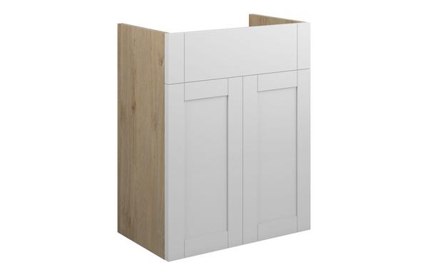 Abbi 500mm Standard Basin Unit - Matt White (Oak Cab)
