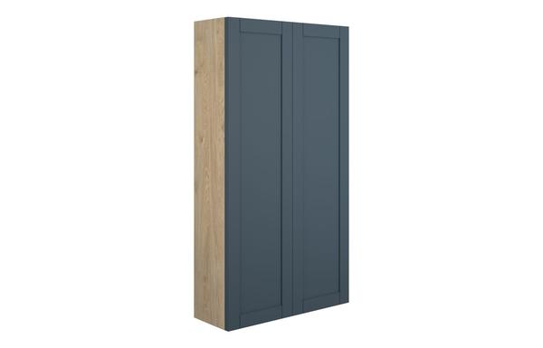 Abbi 600mm Slim 2 Door Storage Unit - Matt Arley Blue (Oak Cab)