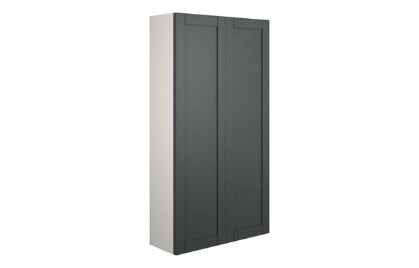 Abbi 600mm Slim 2 Door Storage Unit - Matt Graphite Grey (Grey Cab)