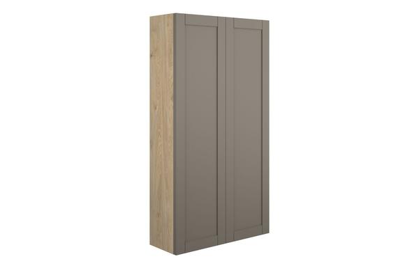 Abbi 600mm Slim 2 Door Storage Unit - Matt Stone (Oak Cab)