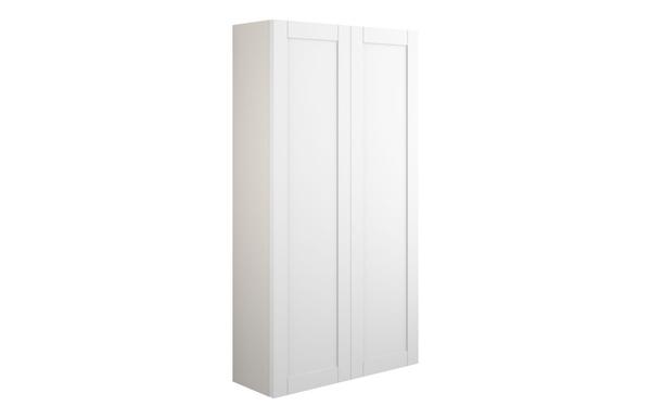 Abbi 600mm Slim 2 Door Storage Unit - Matt White (Grey Cab)
