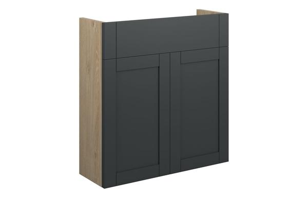 Abbi 600mm Slim Basin Unit - Matt Graphite Grey (Oak Cab)