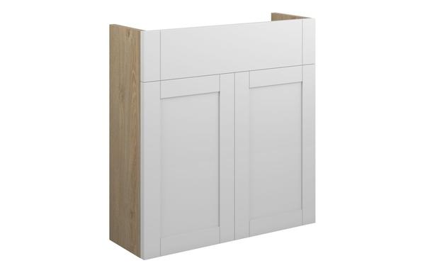 Abbi 600mm Slim Basin Unit - Matt White (Oak Cab)