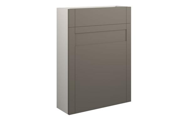 Abbi 600mm Slim WC Unit - Matt Stone (Grey Cab)