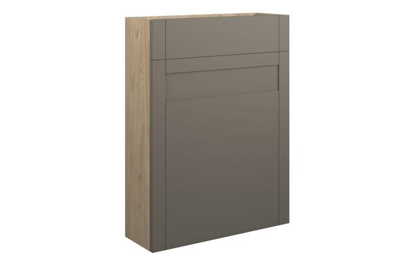 Abbi 600mm Slim WC Unit - Matt Stone (Oak Cab)
