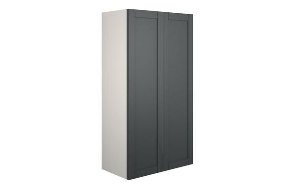 Abbi 600mm Standard 2 Door Storage Unit - Matt Graphite Grey (Grey Cab)