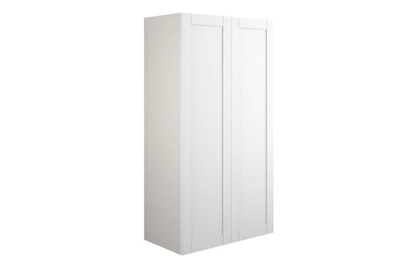 Abbi 600mm Standard 2 Door Storage Unit - Matt White (Grey Cab)