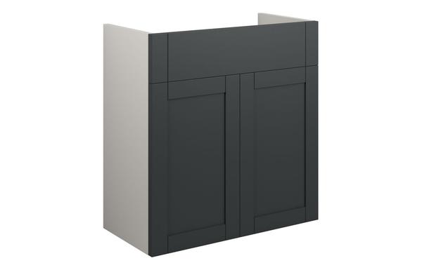 Abbi 600mm Standard Basin Unit - Matt Graphite Grey (Grey Cab)