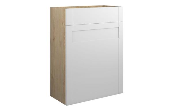 Abbi 600mm Standard WC Unit - Matt White (Oak Cab)