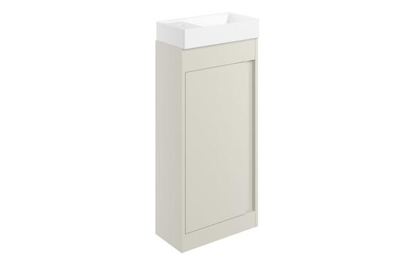 Carina 410mm Floor Standing Unit Inc. Basin - Matt Latte