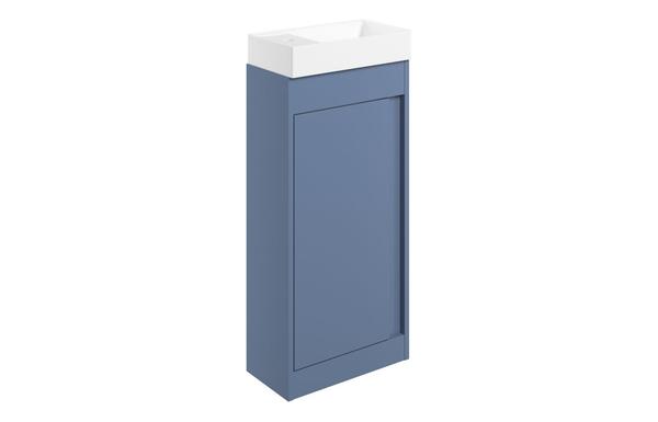 Carina 410mm Floor Standing Unit Inc. Basin - Matt Misty Blue
