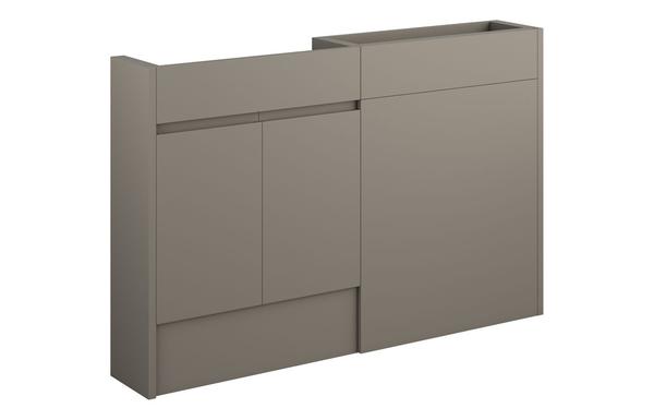 Clarence 1236mm Slim Basin & WC Unit Pack - Matt Stone (Oak Cab)