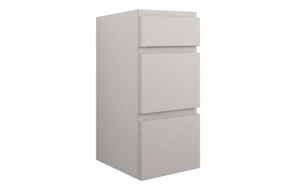Clarence 300mm Standard 3 Drawer Unit - Matt Dove Grey (Grey Cab)