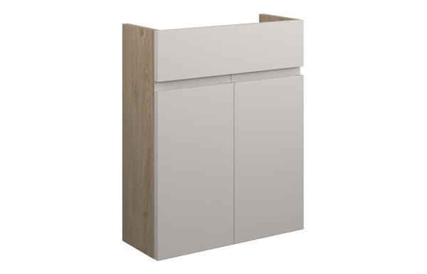 Clarence 500mm Slim Basin Unit - Matt Dove Grey (Oak Cab)