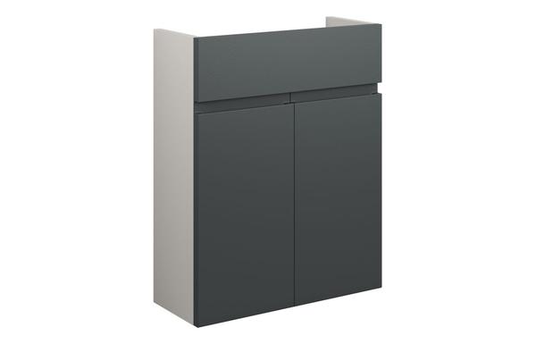 Clarence 500mm Slim Basin Unit - Matt Graphite Grey (Grey Cab)