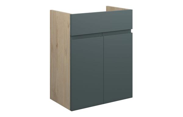 Clarence 500mm Standard Basin Unit - Matt Green Camo (Oak Cab)