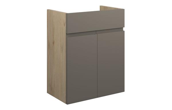 Clarence 500mm Standard Basin Unit - Matt Stone (Oak Cab)