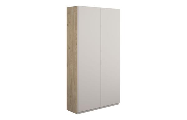 Clarence 600mm Slim 2 Door Storage Unit - Matt Dove Grey (Oak Cab)