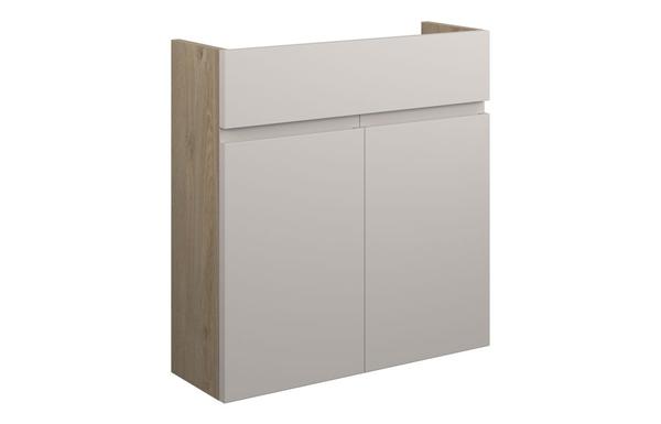 Clarence 600mm Slim Basin Unit - Matt Dove Grey (Oak Cab)