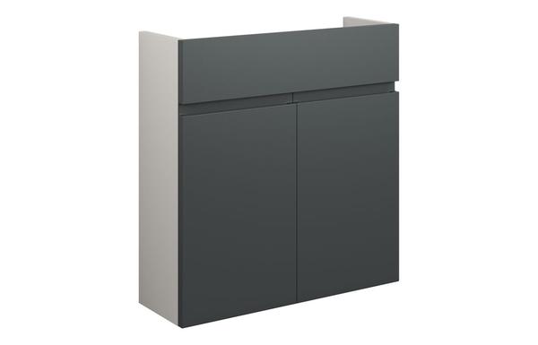 Clarence 600mm Slim Basin Unit - Matt Graphite Grey (Grey Cab)