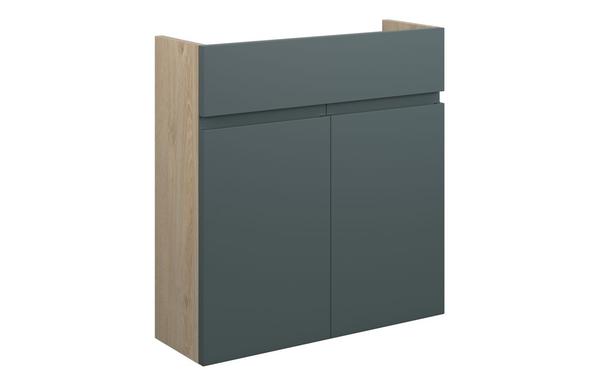 Clarence 600mm Slim Basin Unit - Matt Green Camo (Oak Cab)