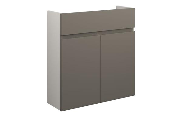 Clarence 600mm Slim Basin Unit - Matt Stone (Grey Cab)