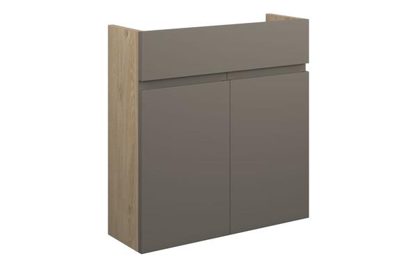 Clarence 600mm Slim Basin Unit - Matt Stone (Oak Cab)