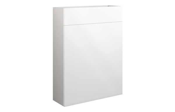 Clarence 600mm Slim WC Unit - White Gloss (Grey Cab)