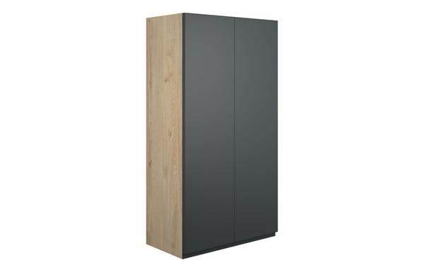Clarence 600mm Standard 2 Door Storage Unit - Matt Graphite Grey (Oak Cab)