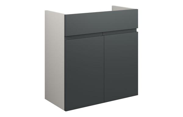 Clarence 600mm Standard Basin Unit - Matt Graphite Grey (Grey Cab)