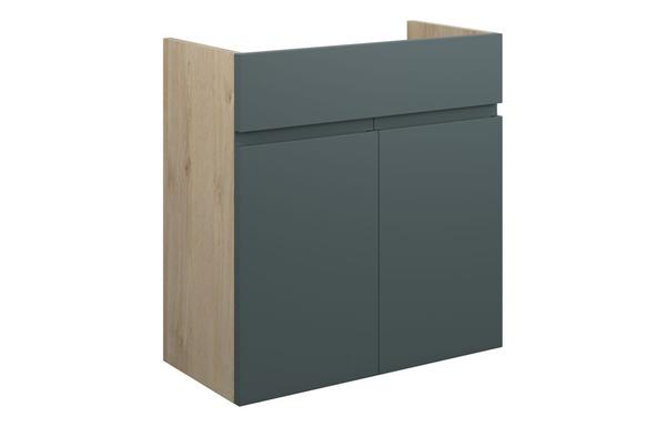 Clarence 600mm Standard Basin Unit - Matt Green Camo (Oak Cab)