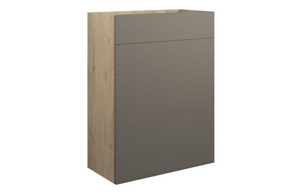 Clarence 600mm Standard WC Unit - Matt Stone (Oak Cab)