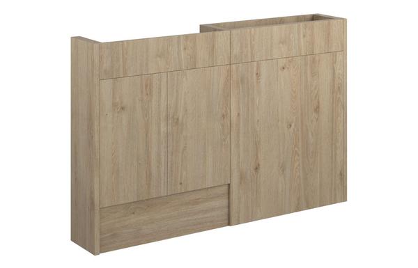 Eden 1236mm Slim Basin & WC Unit Pack - Havana Oak (Grey Cab)