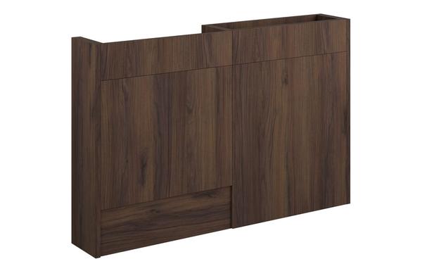 Eden 1236mm Slim Basin & WC Unit Pack - Warm Walnut (Grey Cab)