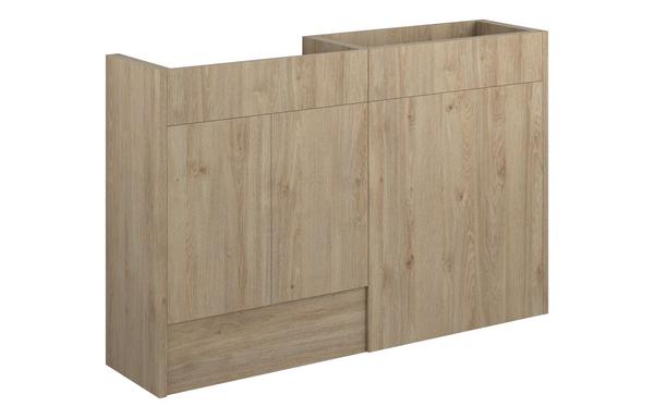 Eden 1236mm Standard Basin & WC Unit Pack - Havana Oak (Grey Cab)