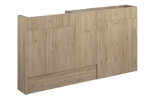 Eden 1536mm Slim Basin  WC & 1 Door Unit Pack - Havana Oak (Oak Cab)