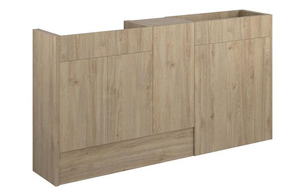 Eden 1536mm Standard Basin  WC & 1 Door Unit Pack - Havana Oak (Grey Cab)