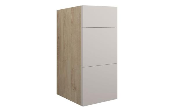 Eden 300mm Standard 3 Drawer Unit - Matt Dove Grey (Oak Cab)