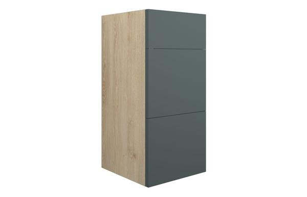 Eden 300mm Standard 3 Drawer Unit - Matt Green (Oak Cab)